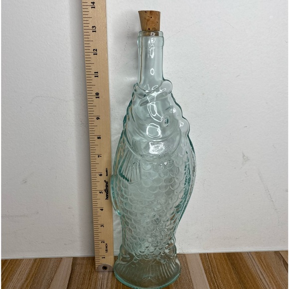 Pescenvino Vintage 13" Italian Glass Fish Shaped Antinori Wine Bottle Decanter - Picture 6 of 7